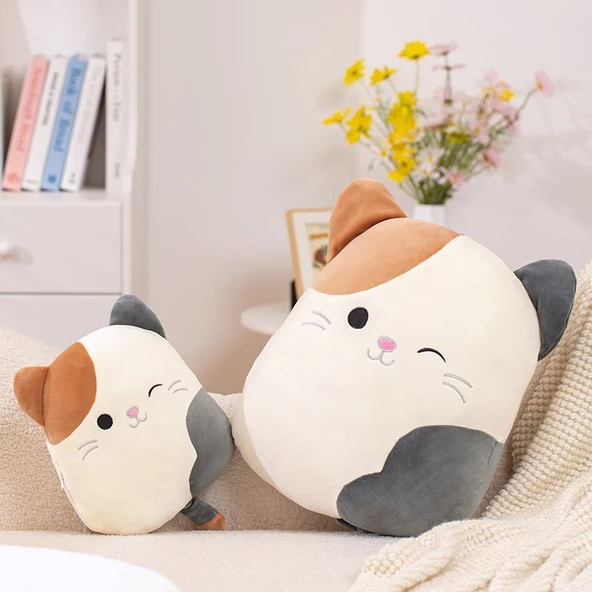 San Hua Mao Peluş Oyuncak - Alacalı Kedi - 25cm - Resim 3