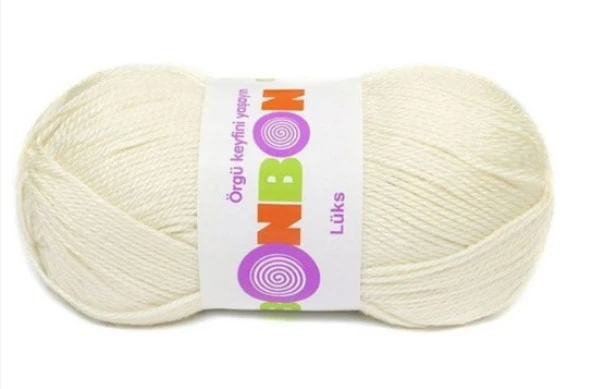 Bonbon Lüks Örgü Patik İpi 98223 Açık Krem