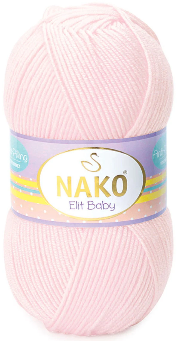 Nako Elit Baby Örgü Bebe İpi 2892 Soft Pembe