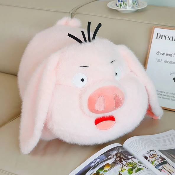 Uçan Domuz Peluş Oyuncak - Yuvarlak Gözlü - 35cm