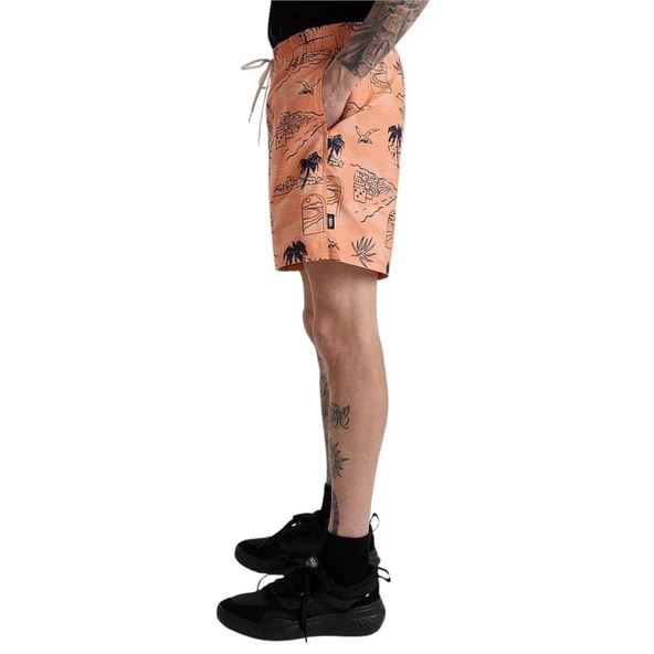 Vans Primary Print Elastic Erkek Turuncu Deniz Şortu - 5