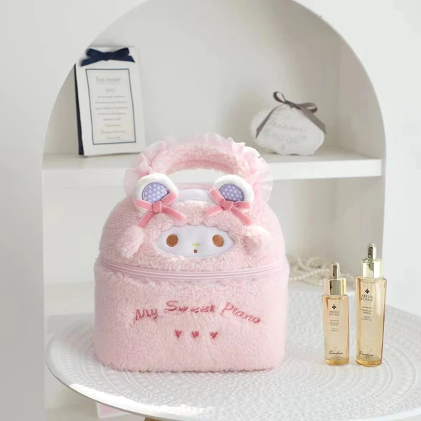 Melody Peluş Kozmetik Saklama Kutusu - Kozmetik Kutusu B 22*13*20cm - 11