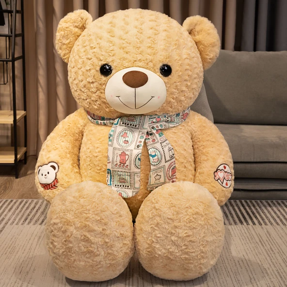 Atkılı Ayı Peluş Oyuncak - Kahverengi 115cm