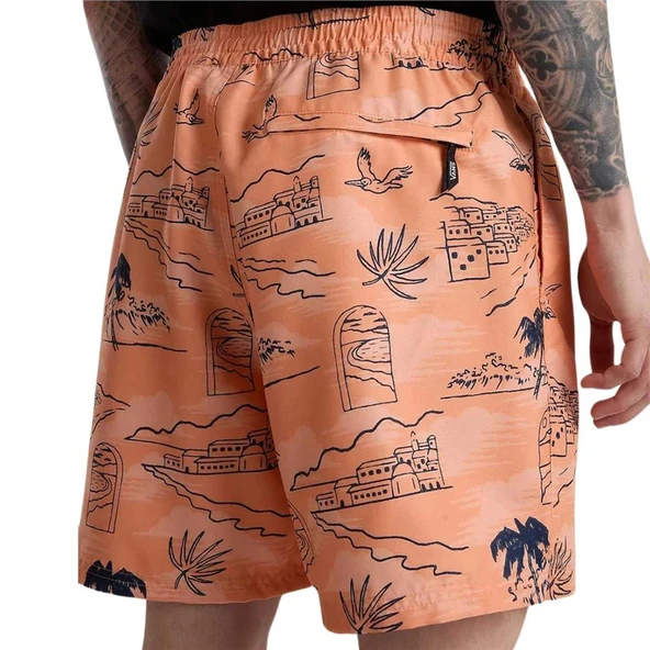 Vans Primary Print Elastic Erkek Turuncu Deniz Şortu - 7