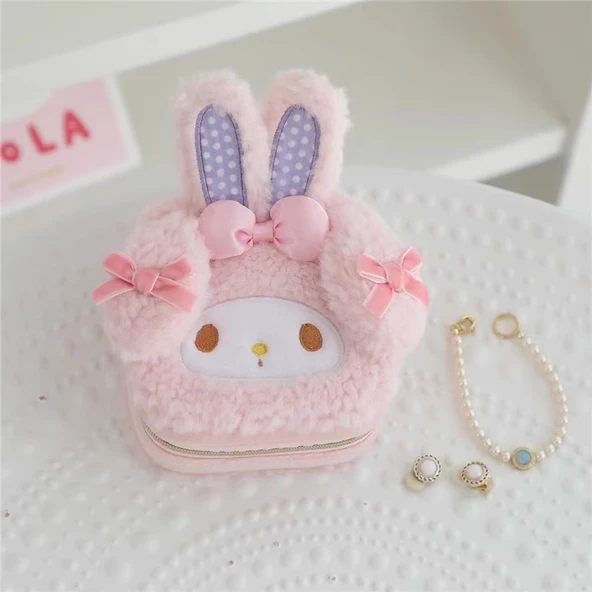 Melody Peluş Kozmetik Saklama Kutusu - Mücevher Kutusu A 10*10*5cm