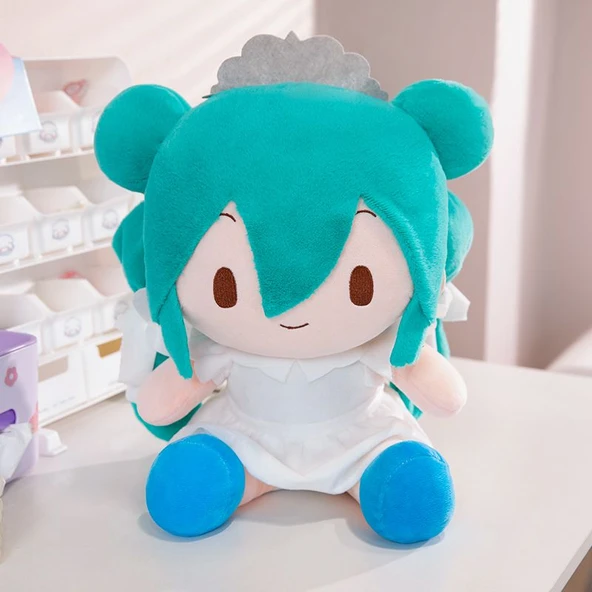Hatsune Miku Bahar Festivali Peluş Bebek - Beyaz Elbise 60cm - 6