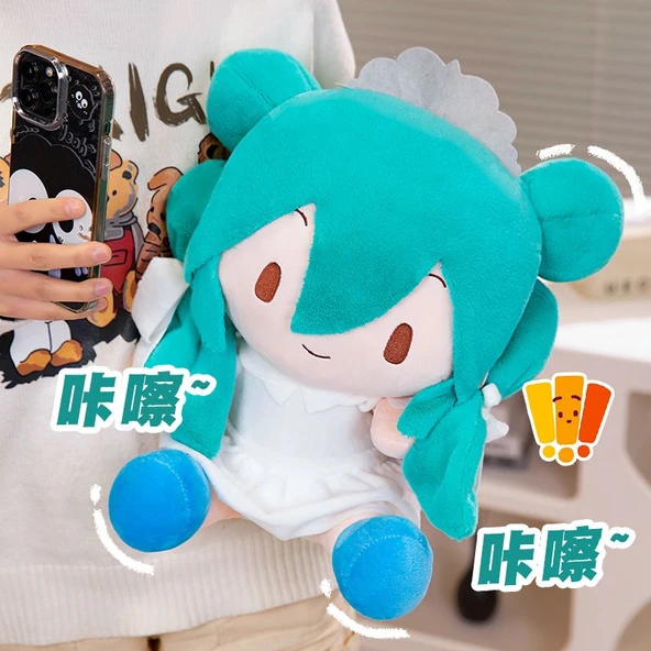Hatsune Miku Bahar Festivali Peluş Bebek - Beyaz Elbise 60cm - 10