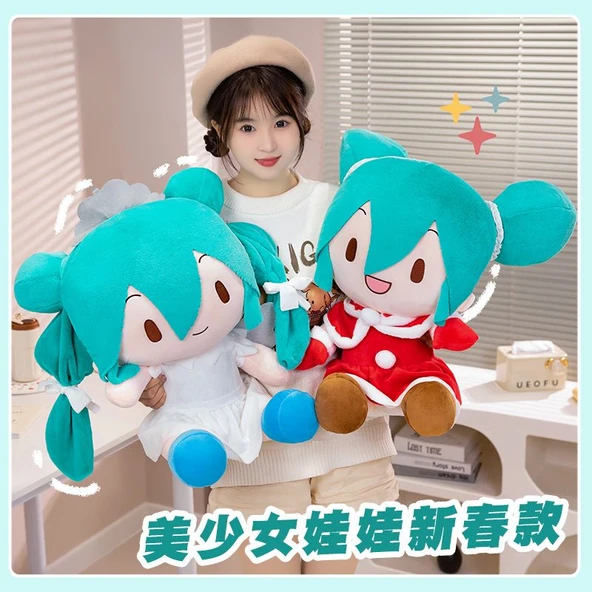 Hatsune Miku Bahar Festivali Peluş Bebek - Beyaz Elbise 40cm - 3