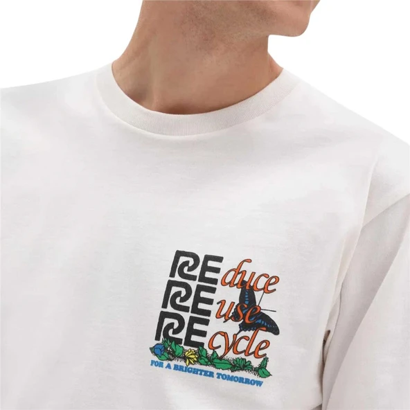 Vans Eco Positivity LS Krem T-Shirt - 5