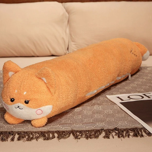 Sevimli Hayvan Uzun Yastık Peluş Oyuncak - Tilki 80cm