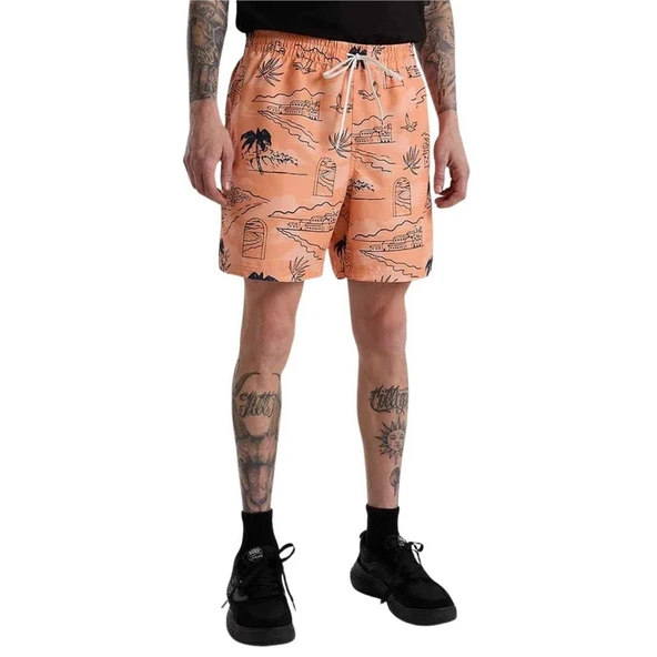 Vans Primary Print Elastic Erkek Turuncu Deniz Şortu - 3