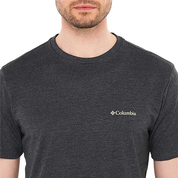 Columbia Csc Basic Sm Logo Brushed Ss Tee Antrasit Melanj T-shirt - Resim 5