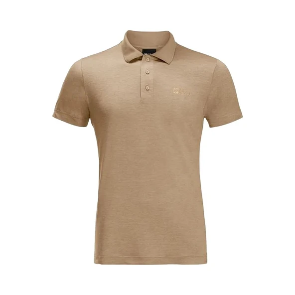 Jack Wolfskin Travel Polo M Erkek Bej Polo T-Shirt