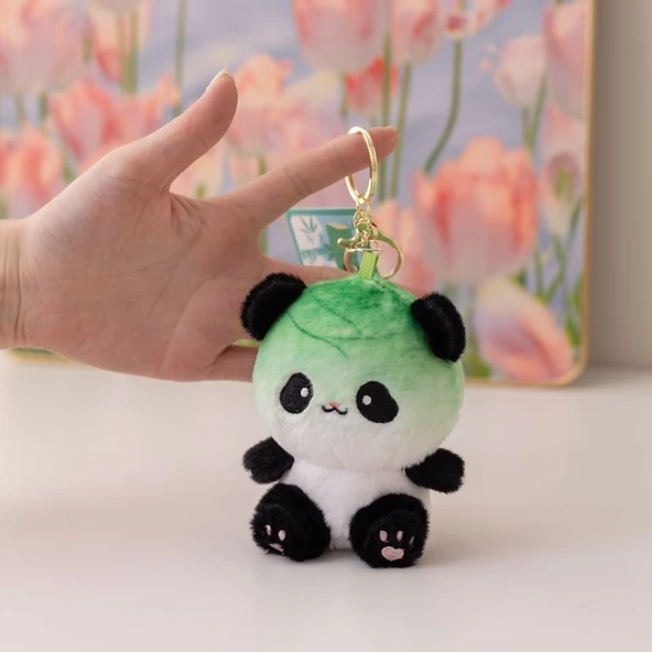 Kapibara Panda Peluş Oyuncak Kolye - Bambu Filizi Panda 12cm