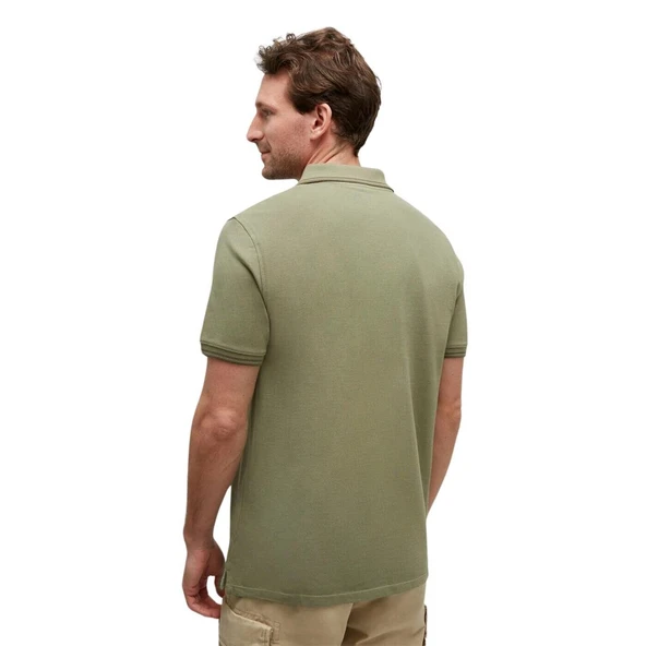 Timberland Tipped Pique Short Sleeve Polo Cassel Earth Erkek T-Shirt - 3