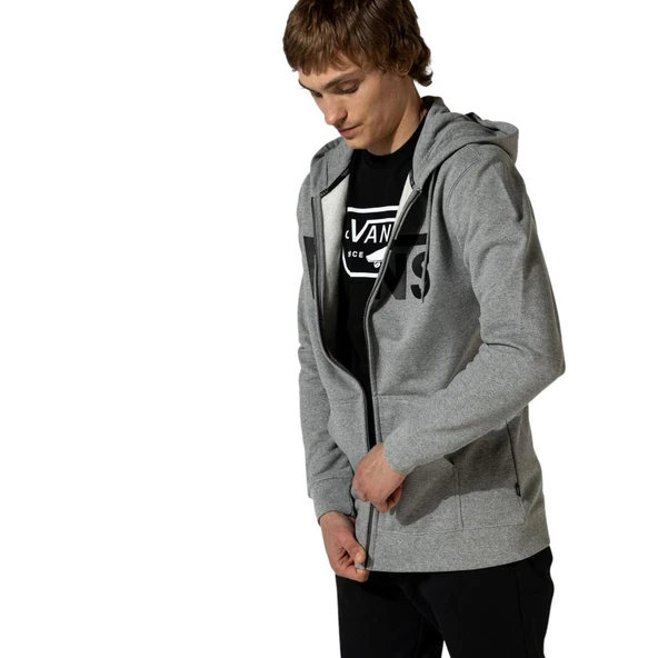 Vans Classic Zip II Gri Hoodie - Resim 4