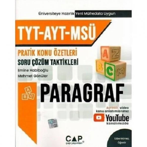 2022 TYT-AYT-MSÜ Pratik Konu Özetleri Soru Çözüm Taktikleri Paragraf Soru Bankası
