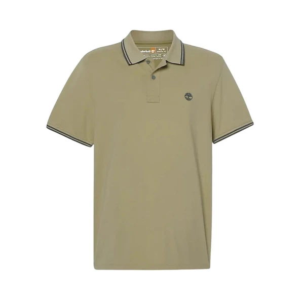 Timberland Tipped Pique Short Sleeve Polo Cassel Earth Erkek T-Shirt