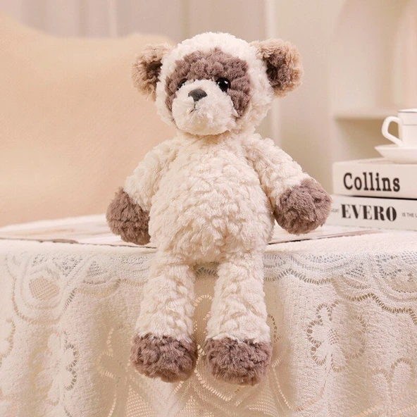 Çizgi Film Hayvan Peluş Oyuncak - Gri Ayı - 35cm