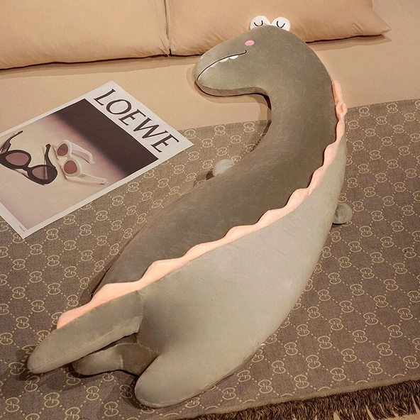 Çizgi Film Hayvan Bükülebilir Yastık Peluş Oyuncak - Şaşı Dinozor 100cm