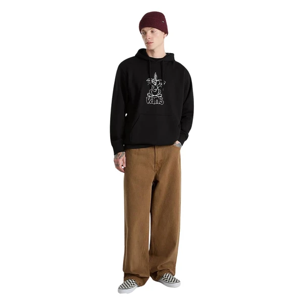 Vans Crazy Eddy 66 Loose PO Erkek Siyah Sweatshirt - Resim 5