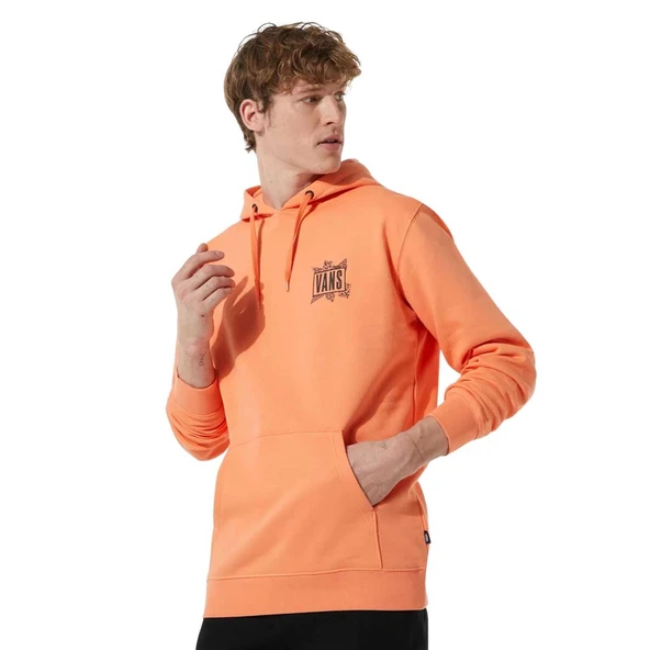 Vans Palm Tree Po Erkek Turuncu Kapüşonlu Sweatshirt - Resim 2