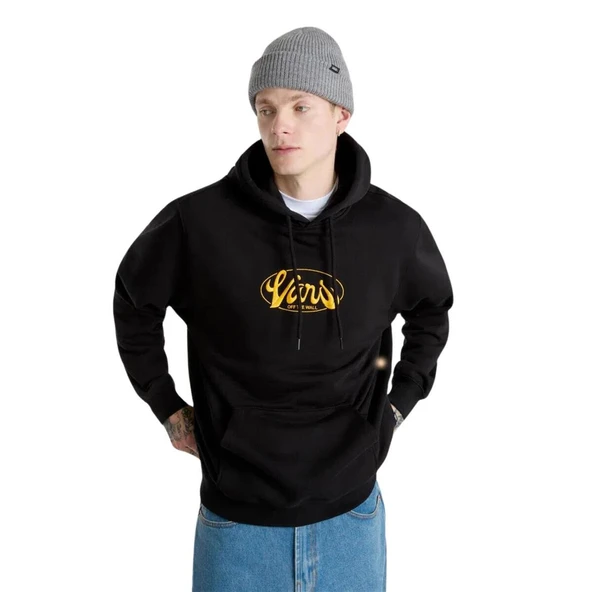 Vans GLOBAL LINE LOOSE PO Erkek Siyah Sweatshirt - Resim 3