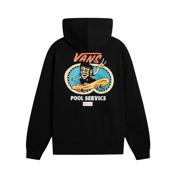 Vans POOL SERVICE LOOSE PO Erkek Siyah Sweatshirt - 2