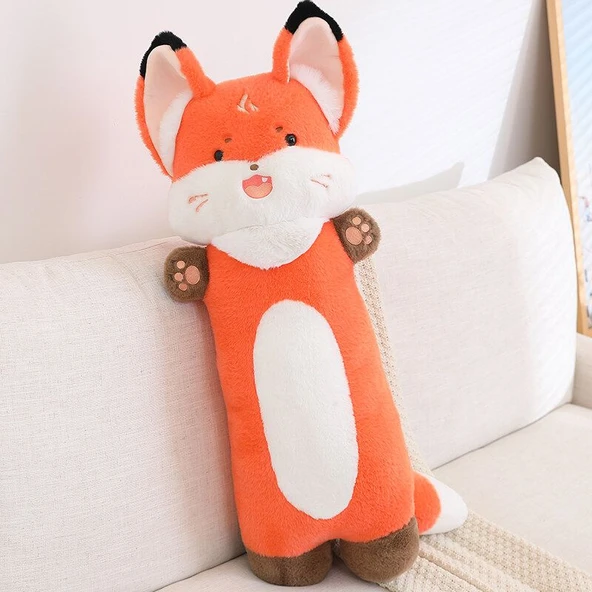 Uzun Peluş Yastık - Turuncu, 80cm