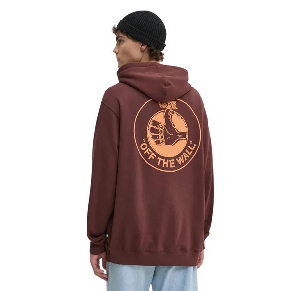Vans THUMB LOGO LOOSE PO Erkek Kahverengi Sweatshirt - Resim 3