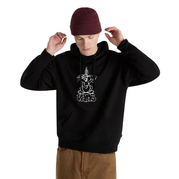 Vans Crazy Eddy 66 Loose PO Erkek Siyah Sweatshirt - Resim 3