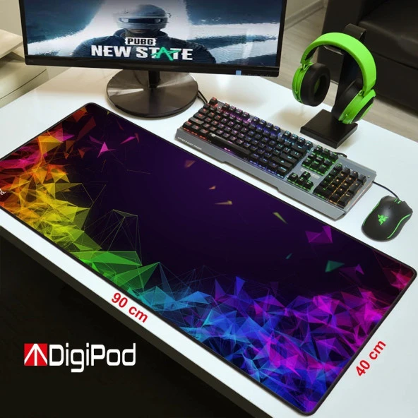 Digipod Gaming Mousepad Oyuncu Mouse pad 90X40 XXL Büyük Oyuncu Mousepad Kaymaz Taban 4mm Kalınlık - 4