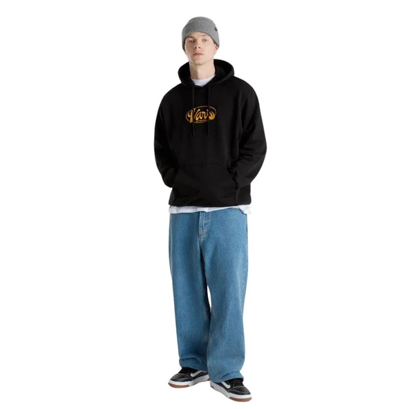 Vans GLOBAL LINE LOOSE PO Erkek Siyah Sweatshirt - Resim 5