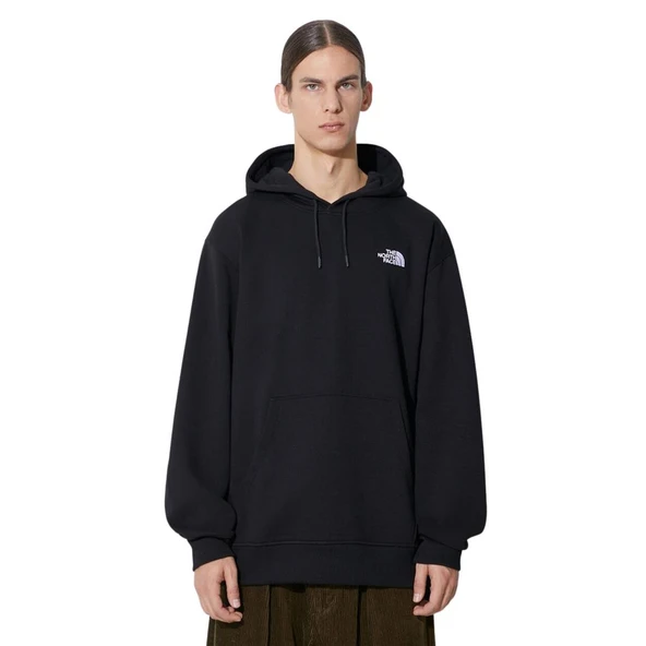 The North Face M Essential Hoodie Erkek Siyah Sweatshirt - Resim 3
