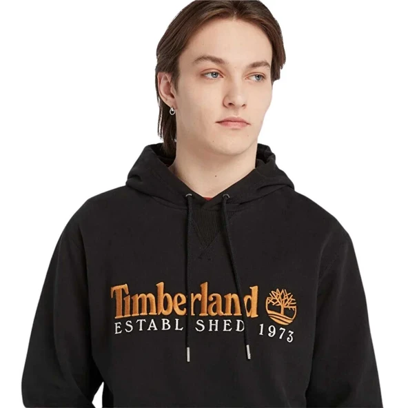 Timberland Established 1973 Embroidery Logo Brush B Erkek Sweatshirt - Resim 5