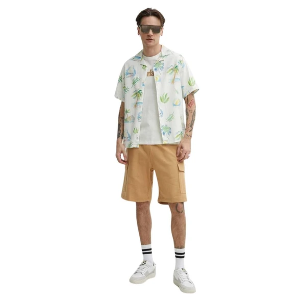 Timberland Woven Badge (Bb) Cargo Sweatshort Lıght Wheat Boot Erkek Şort - 3