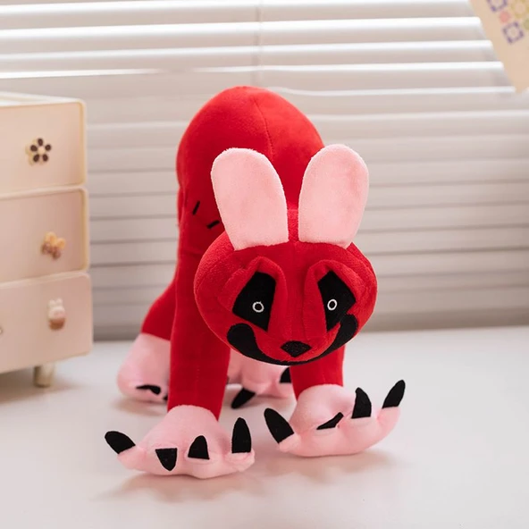 Diyu Serisi Peluş Oyuncak - Kırmızı - 30x25cm