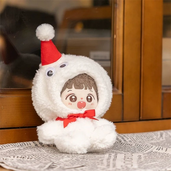 20cm Oyuncak Bebek Tulumu - Kardan Adam Desenli - 12