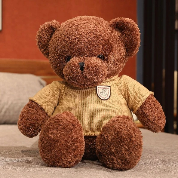 Oyuncak Peluş Ayıcık - Koyu Kahverengi, 50cm