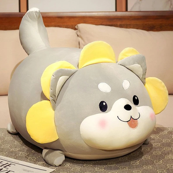 Husky Peluş Yastık - Çiçekli Desen 35cm