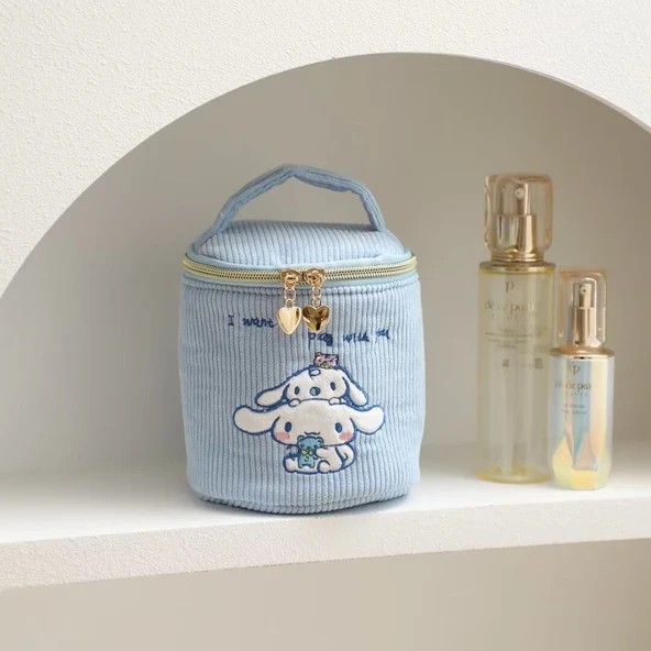 Peluş Makyaj Saklama Kutusu - Pochacco - 12x12x12cm - 9