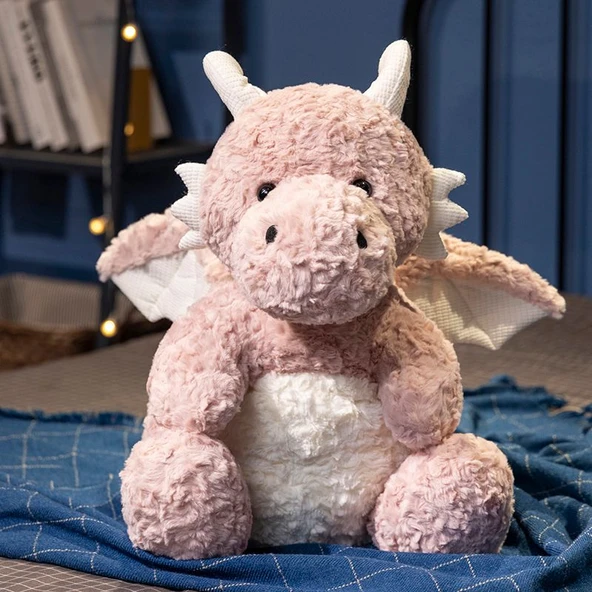 Uçan Ejderha Peluş Oyuncak - Pembe - 30cm