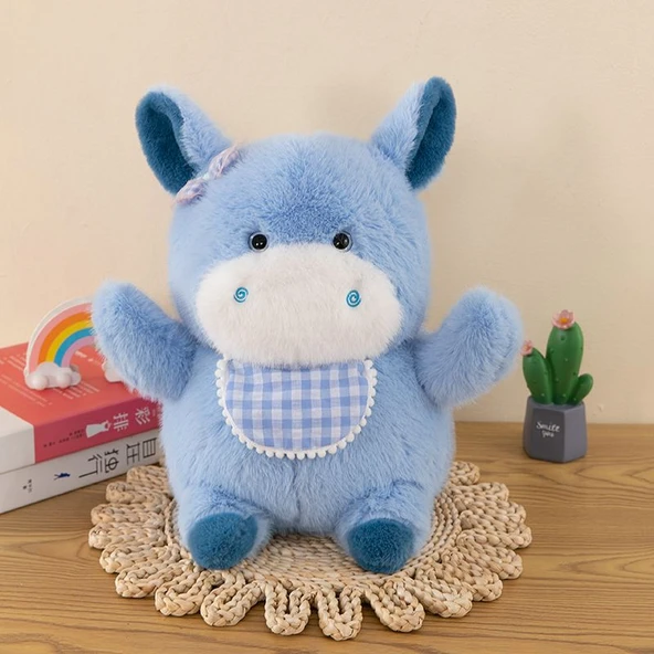 Peluş Oyuncak Eşarp Sarılma Serisi - Eşek - 35cm