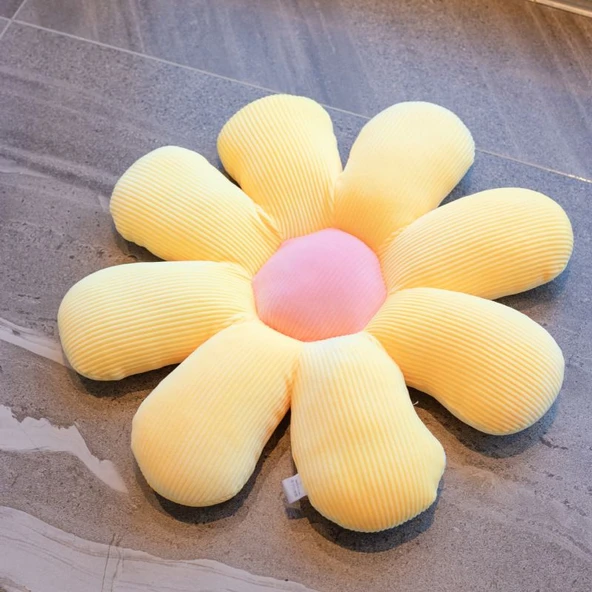 Çiçek Peluş Yastık - Yeşil - 60cm - 2