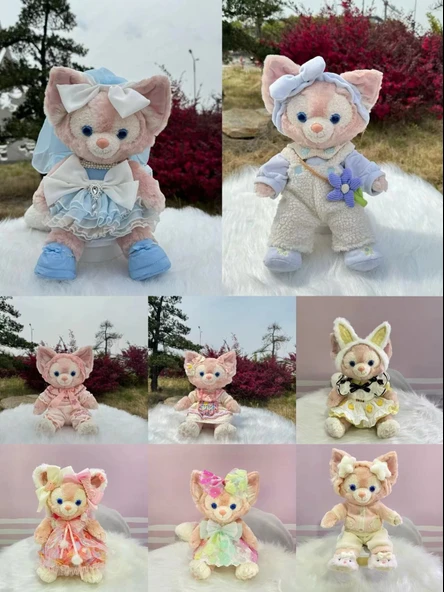 40-50cm Oyuncak Bebek Kıyafeti - Lika Lulu + Melody Çanta + Beyaz Ayakkabı Pembe Kurdele - 5