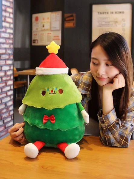 Noel Serisi Peluş Oyuncak Bebek - Yılbaşı Ağacı - 55x30cm - Resim 8