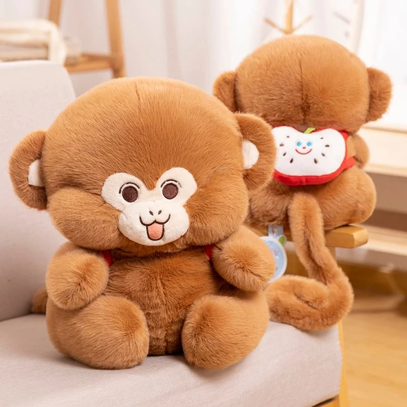 Muzlu Oturan Maymun Peluş Oyuncak - 30cm - 4