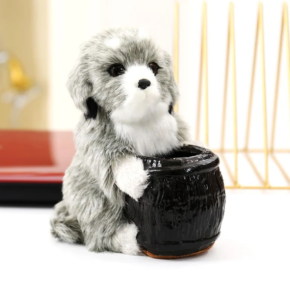 Sevimli Peluş Hayvan Kalemlik 18cm - Husky