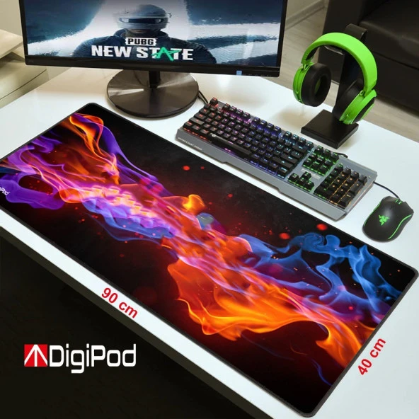 Gaming Mousepad Oyuncu Mousepad 90X40 Xxl Büyük Oyuncu Mousepad Kaymaz Taban 4mm Kalınlık - 4