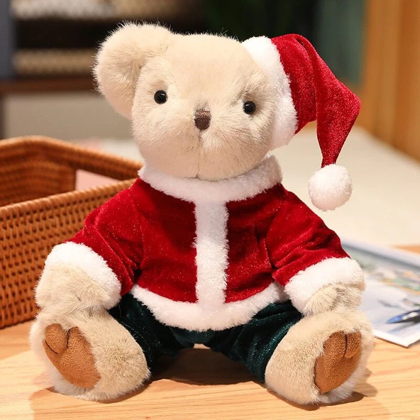 Noel Ayıcık 32cm - Açık Kahve Şeker Kamışlı - 4